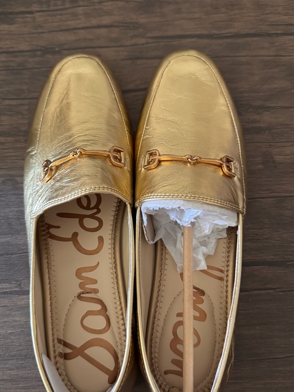 Sam Edelman Metallic Gold Bit Loafer - Picture 7 of 8